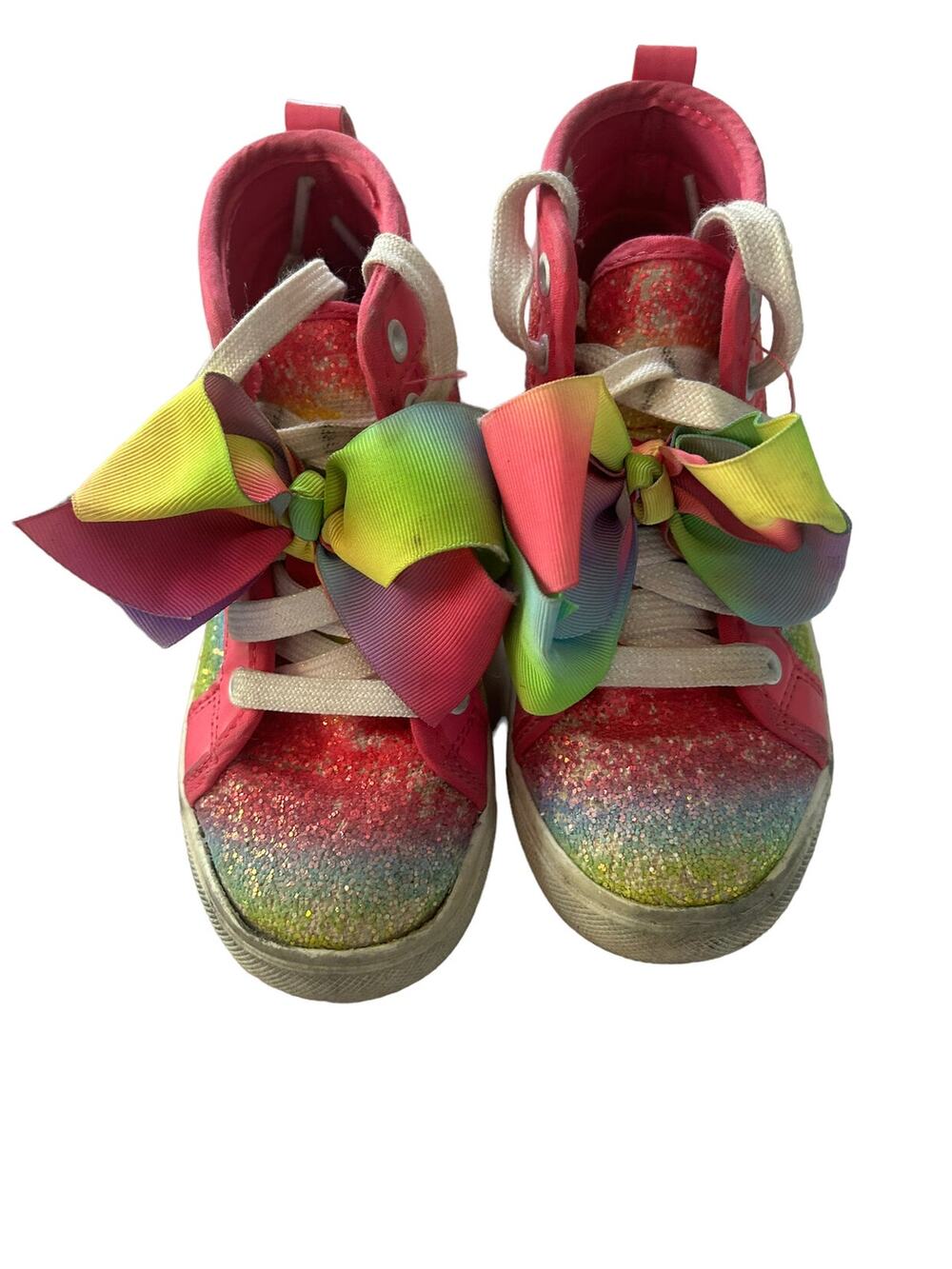JoJo Siwa Pink Glitter And Bow High Tops size 11